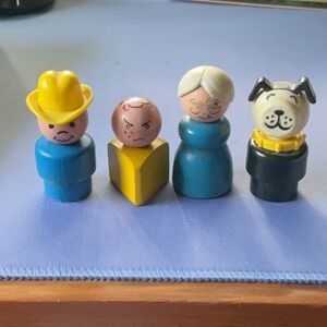 Vintage Fisher Price Little People Set of 4
